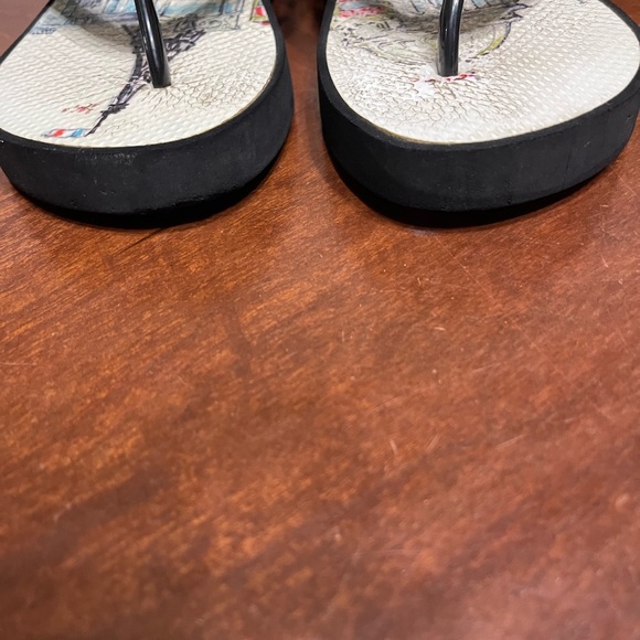 Brighton Jewelled Flip Flops Wedge Sandal Paris Chic - Picture 3 of 8